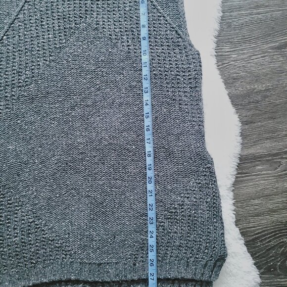Banana Republic Wool Blend Cowlneck Sleeveless Sweater in Speckled Grey Size S - Picture 6 of 8